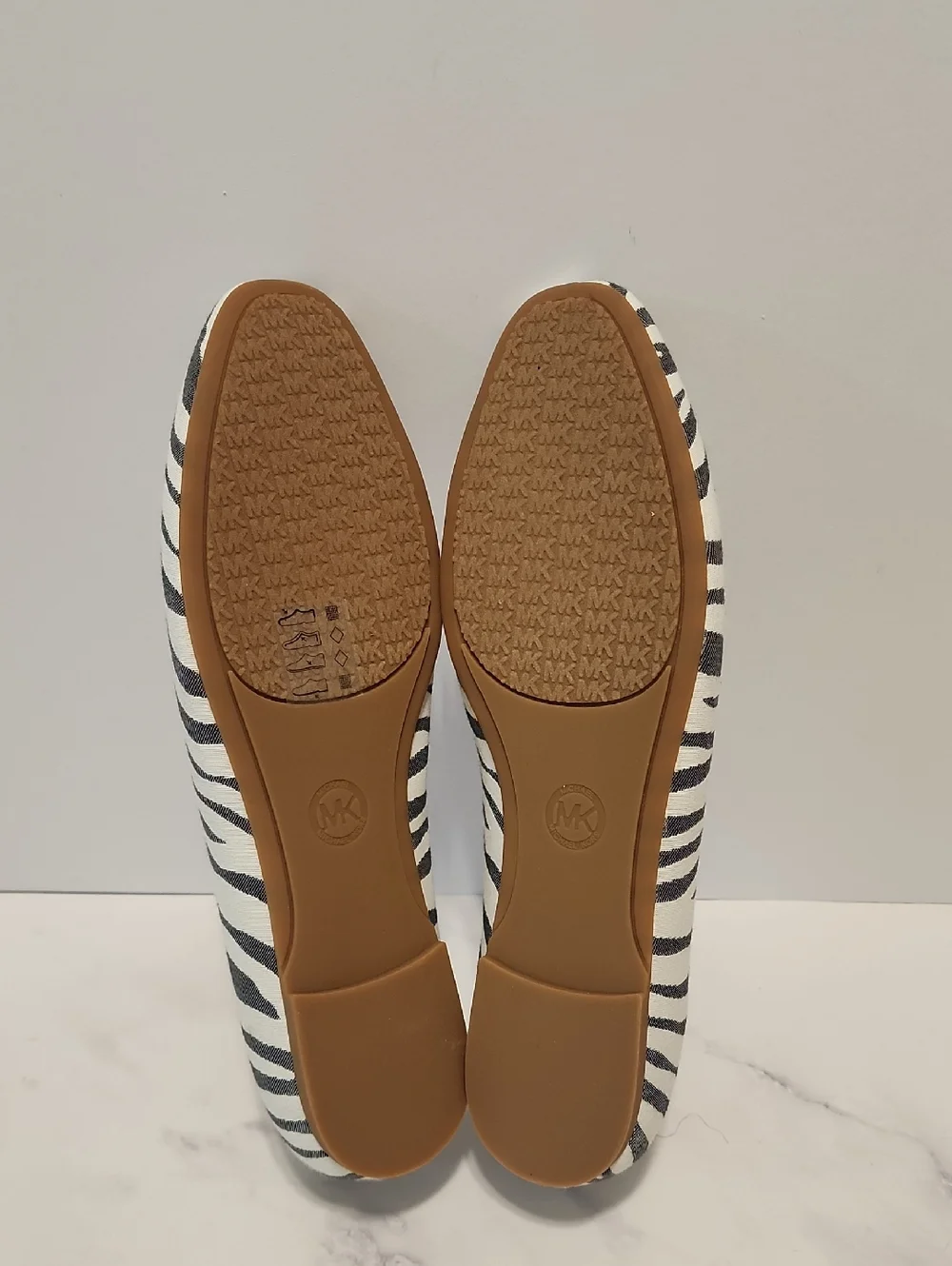 Michael Kors Zebra Print Ballet Flats with Bow Accent Brand New